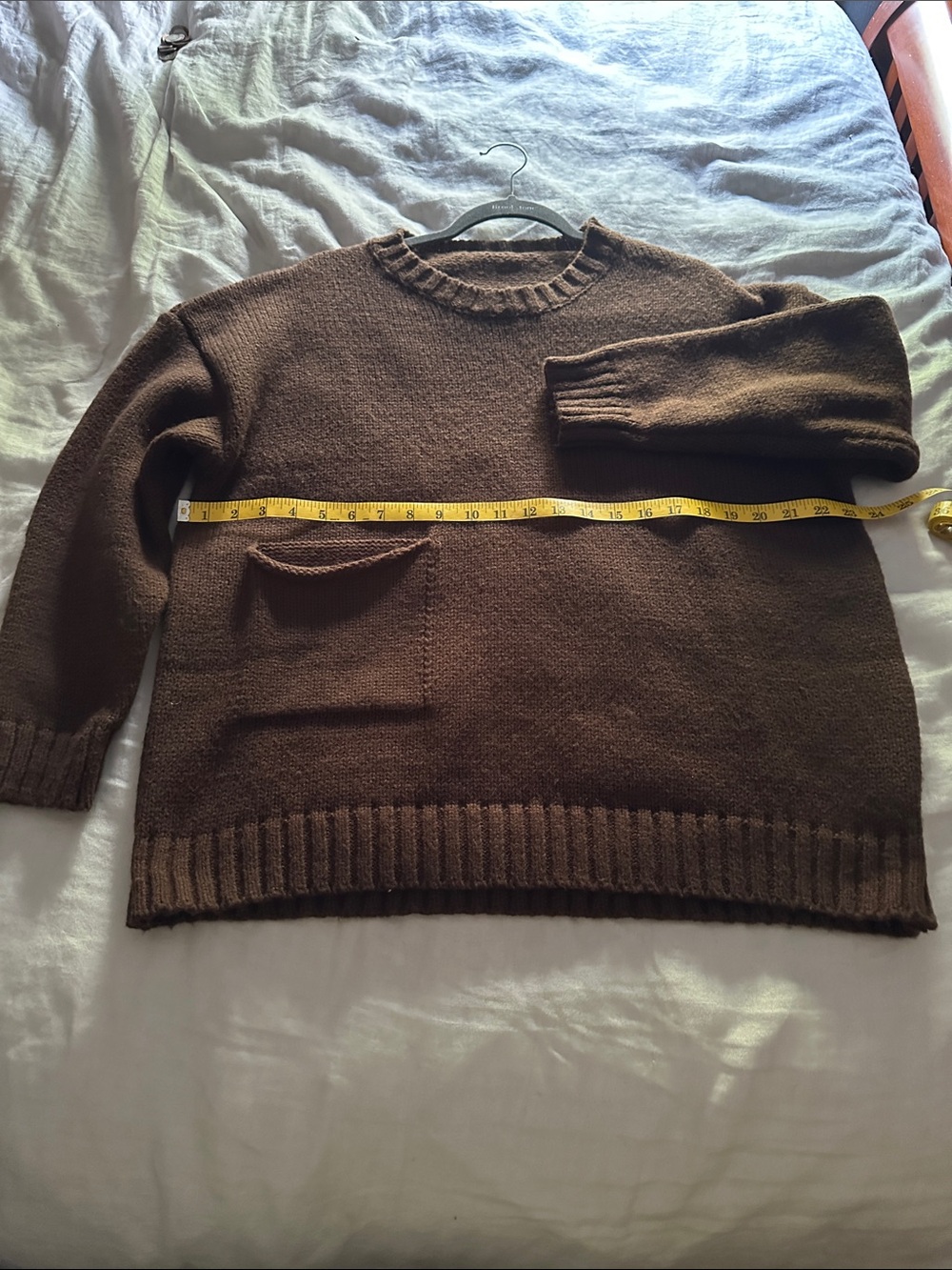 Brown Crewneck Sweater with Pocket 1XL. Very gently worn.